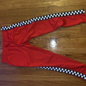 Red Checkered Sweatpants